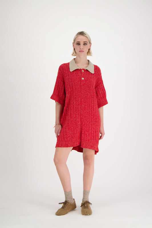 Ivy Ribbed Polo Dress